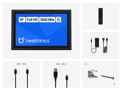 Pantalla Táctil Metálica de 15