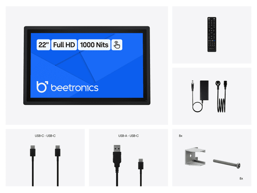 Pantalla Táctil Metálica de 22