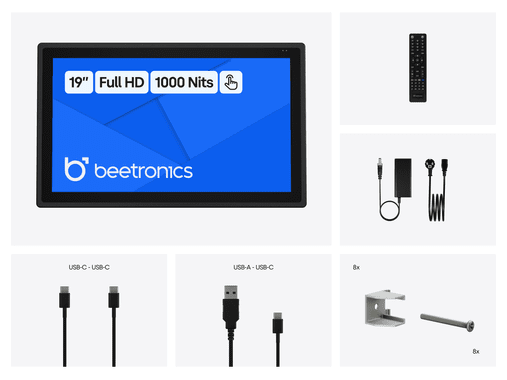 Pantalla Táctil Metálica de 19