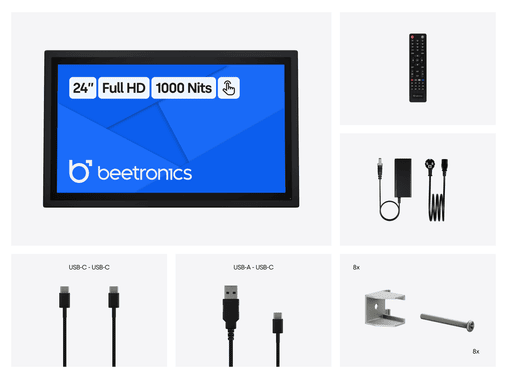 Pantalla Táctil Metálica de 24