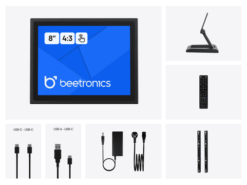 Pantalla Táctil Metálica de 8